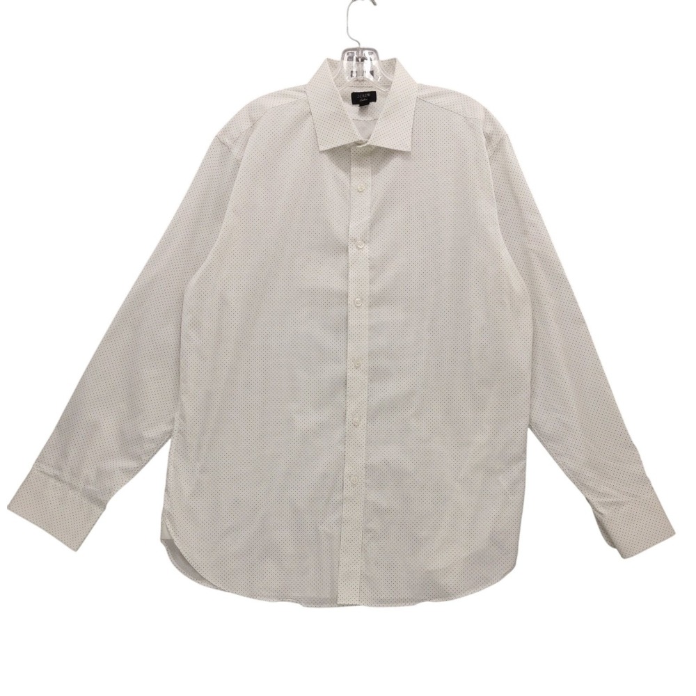 J.Crew Ludlow Slim Fit Long Sleeve Button Down Shirt 17/35 Dots Pattern